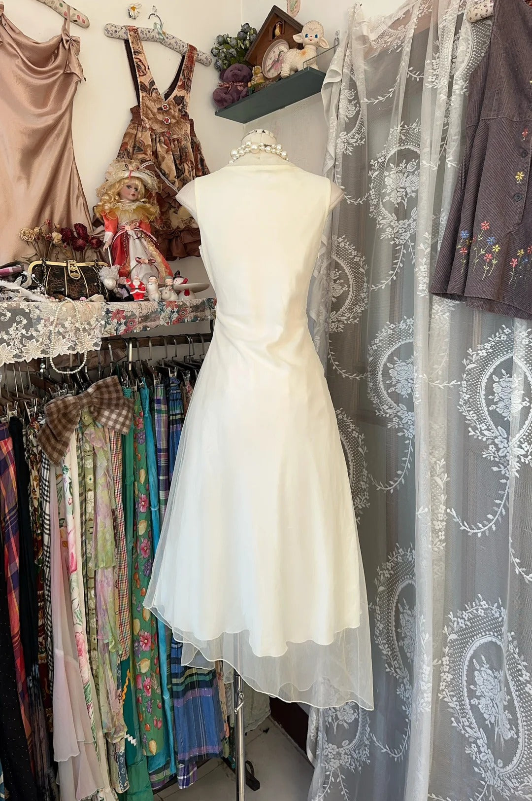 Ivory Vintage Prom Party Gown Evening Dresses cg25348