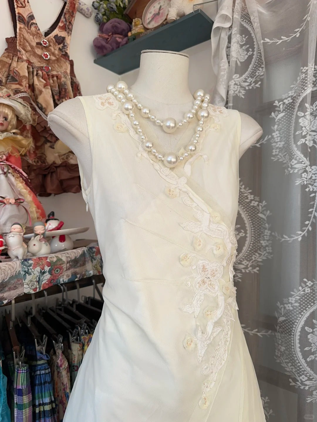 Ivory Vintage Prom Party Gown Evening Dresses cg25348