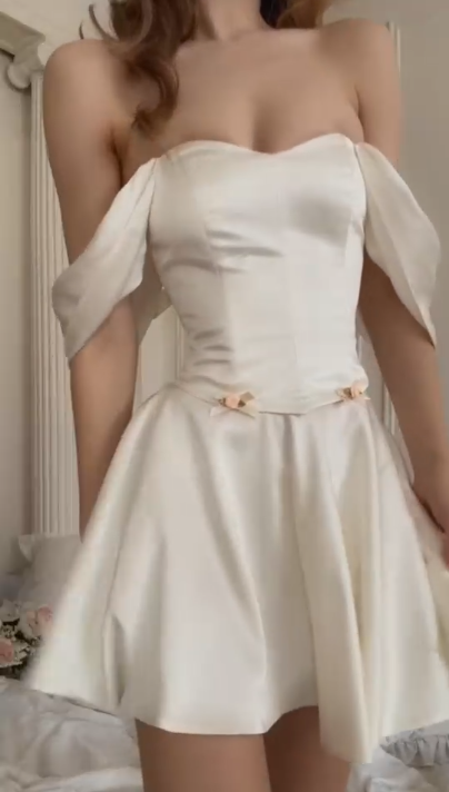 Off Shoulder Short Simple Party Dress Homecoming Dress     cg25653