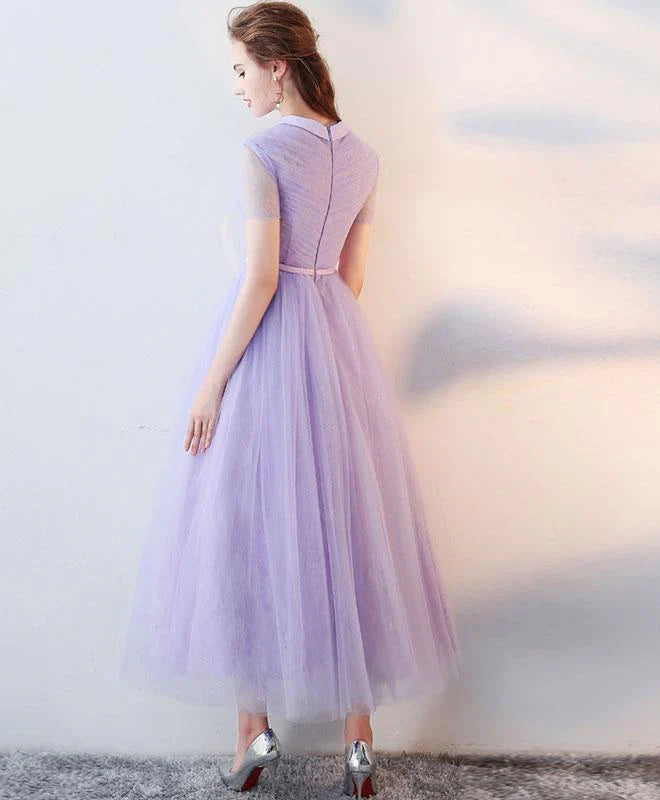 A Line Tulle Evening Dress, Graduation prom dress cg23185