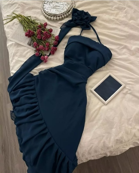 Fashion Chiffon Party Prom Dresses Ruffles Evening Dress     cg25405