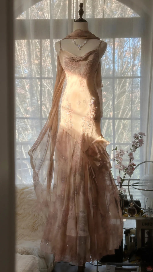 Vintage Evening Dresses, Sleeveless Long Party Gowns  cg25512