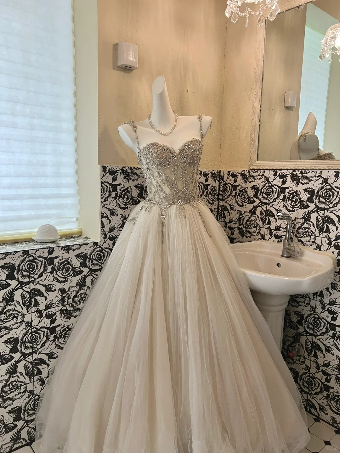 A Line Tulle Princess Evening Dress for Girls Long Party Gowns    cg25784