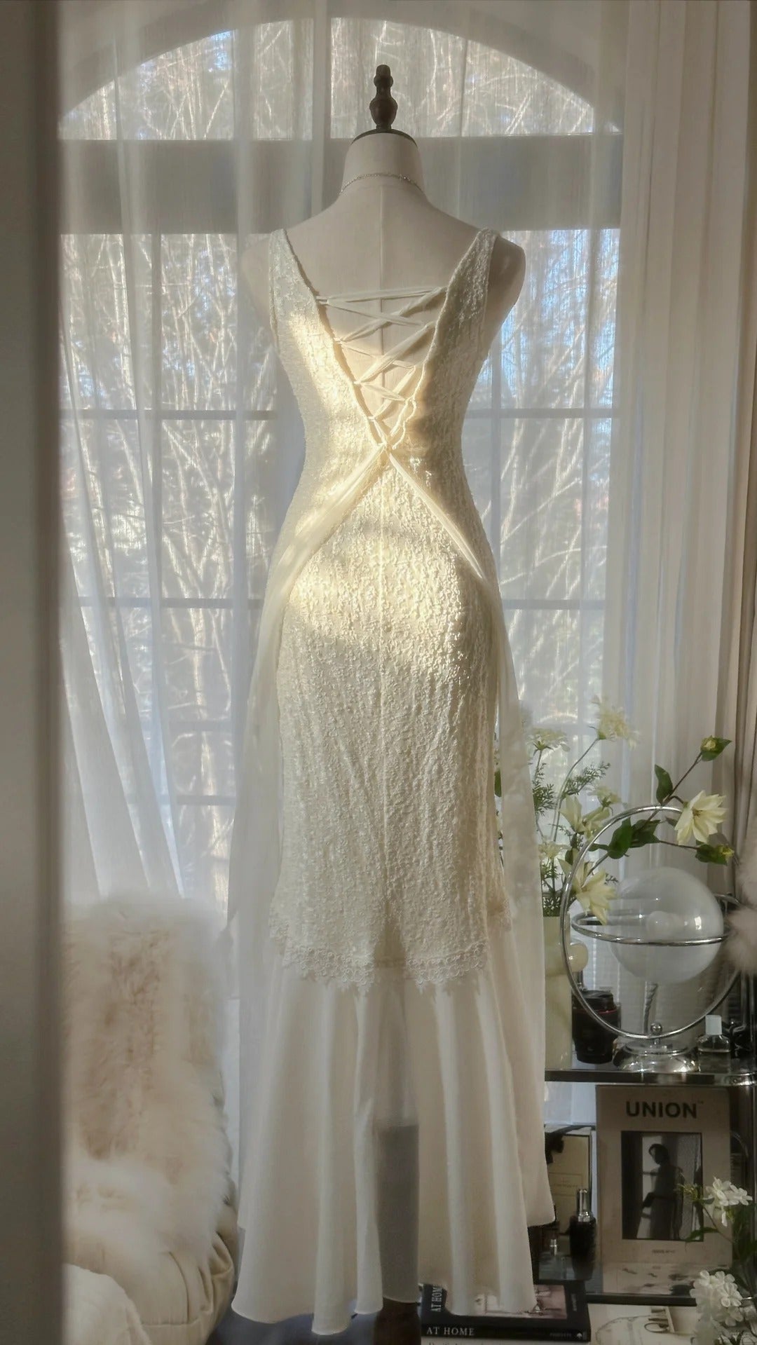 Vintage Evening Dresses, Ivory Sleeveless Party Gowns  cg25522