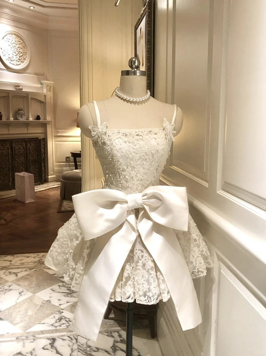 A Line Lace Short Party Dress Short Evening Dress      cg25553