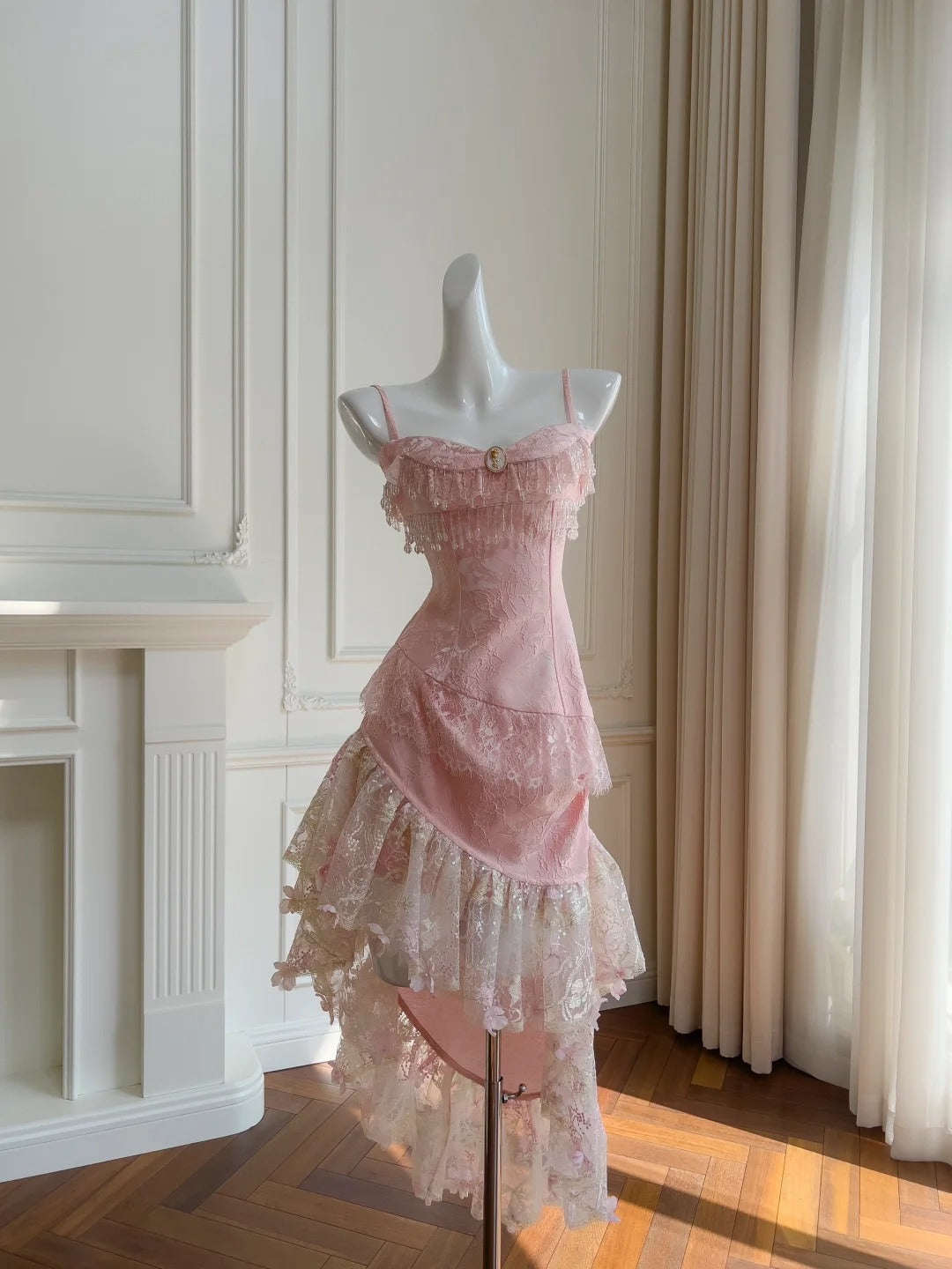 Pink Prom Party Dresses Unique Evening Dress Vintage Princess Dress   cg26007