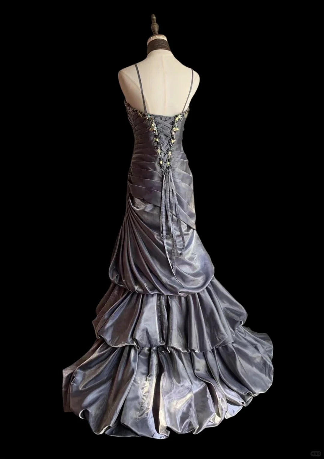 Mermaid Gray Prom Party Dresses Unique Long Evening Dress   cg25934