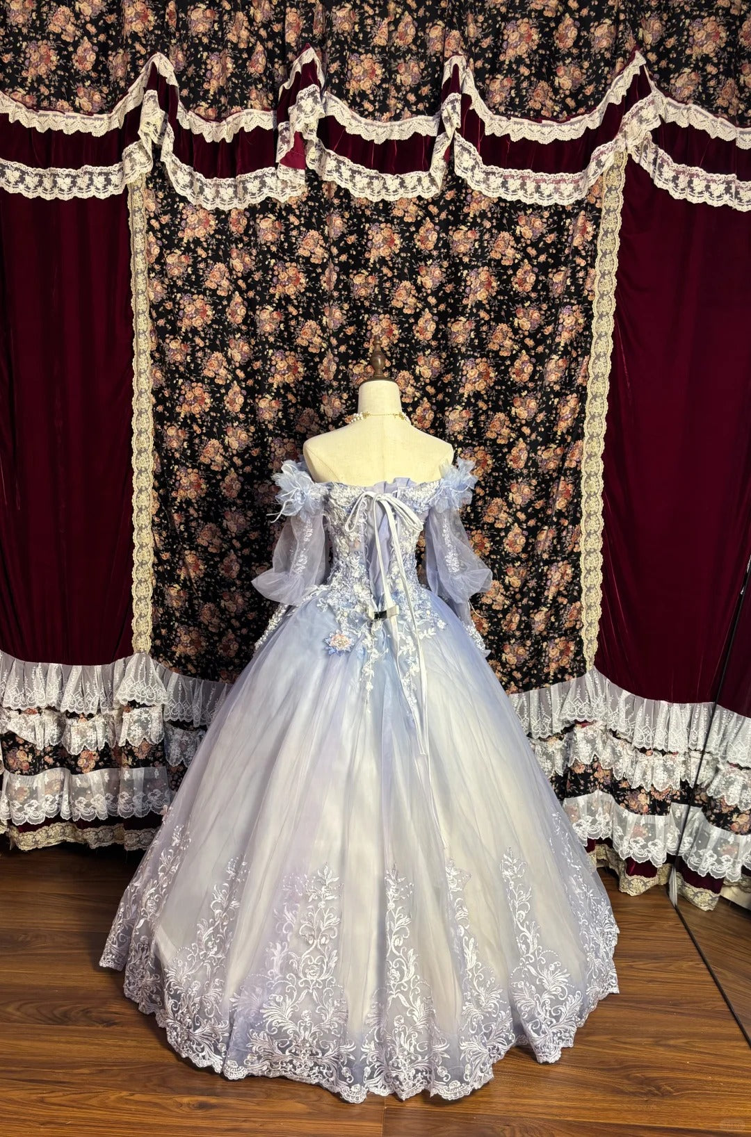 A Line Long Sleeves Ball Gown Quinceanera Dress Unique Long Evening Dress    cg25537