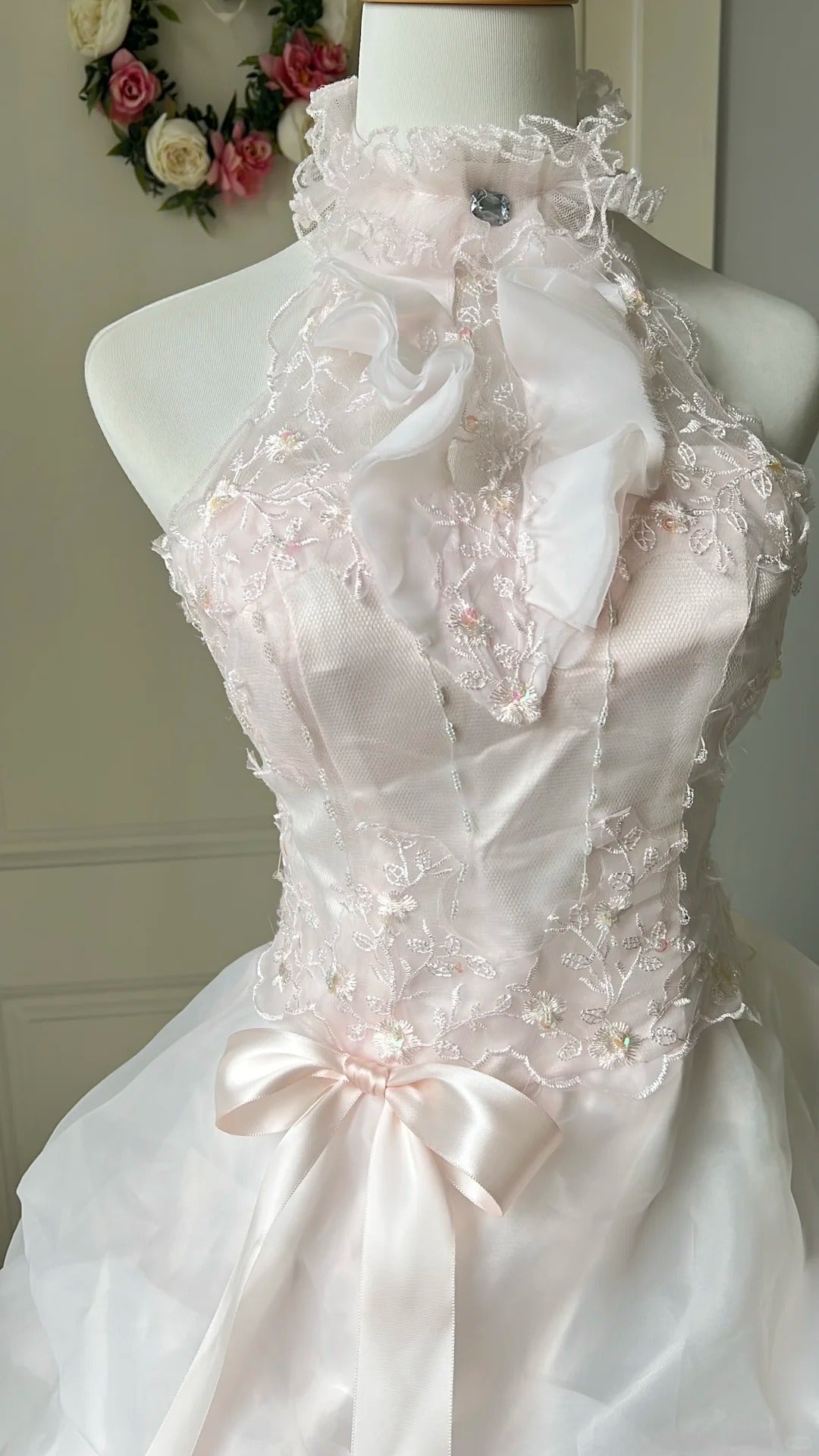 A Line Pink Prom Party Dresses Unique Long Evening Dress Vintage Princess Dress   cg25984