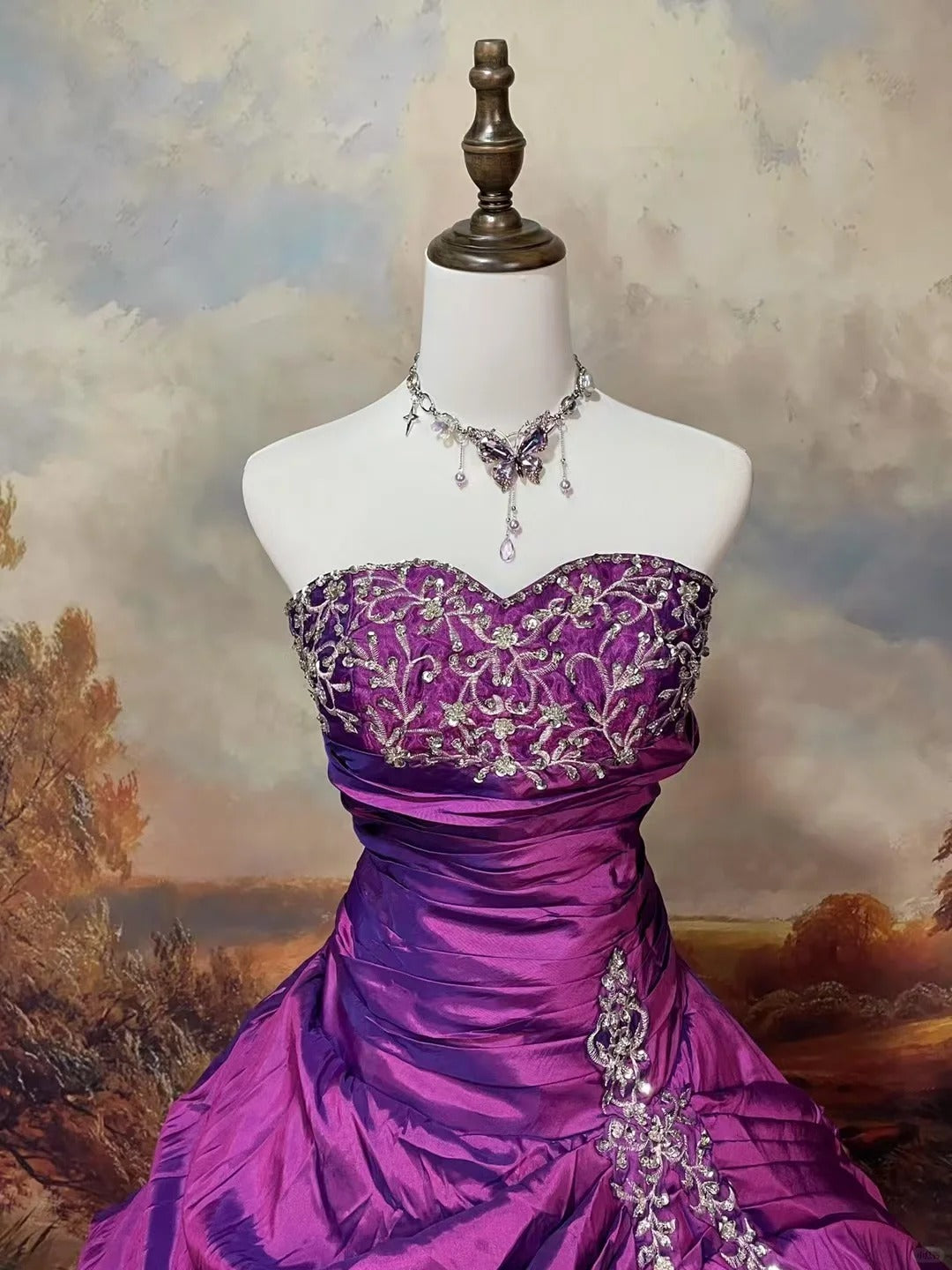 A Line Strapless Ball Gown Quinceanera Dress Unique Evening Dress    cg25567