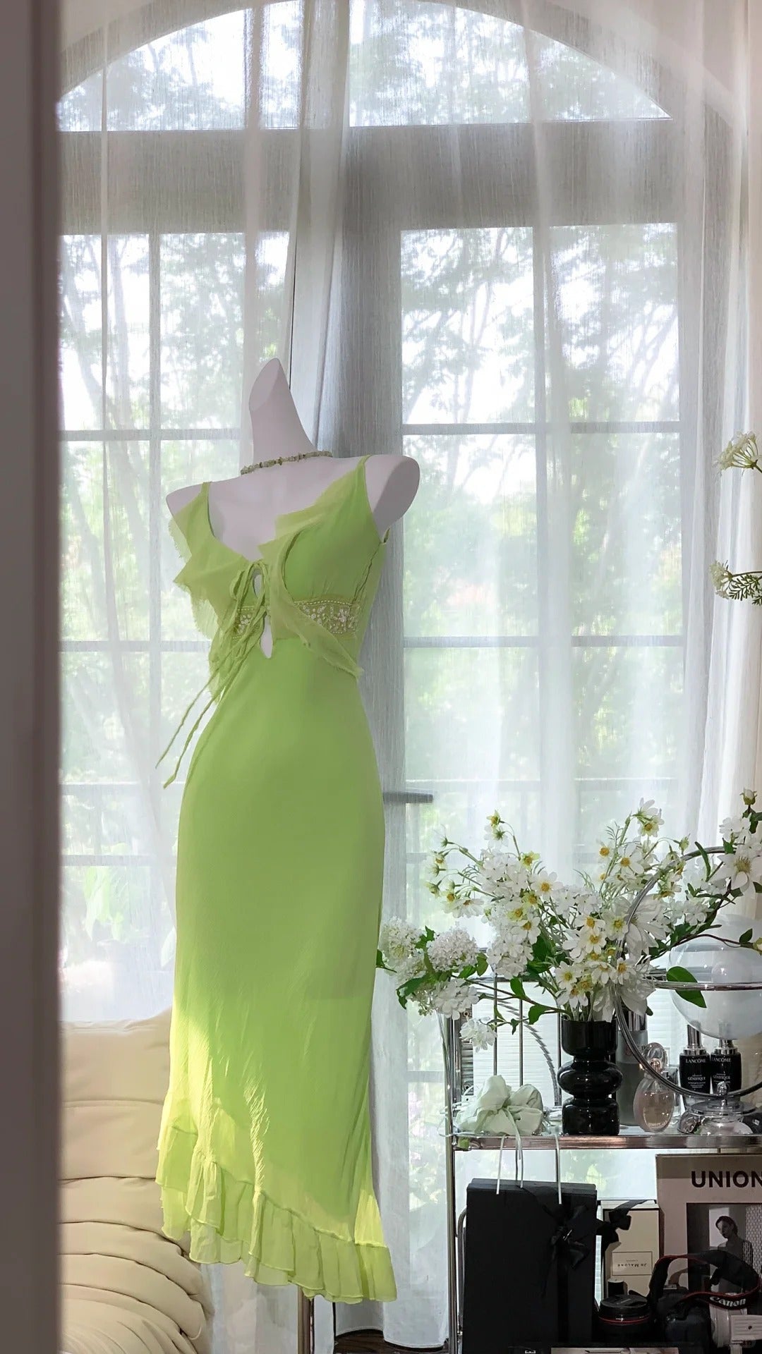 Green Mermaid Dress Vintage Party Dress Evening Dress Prom Dresses     cg25708