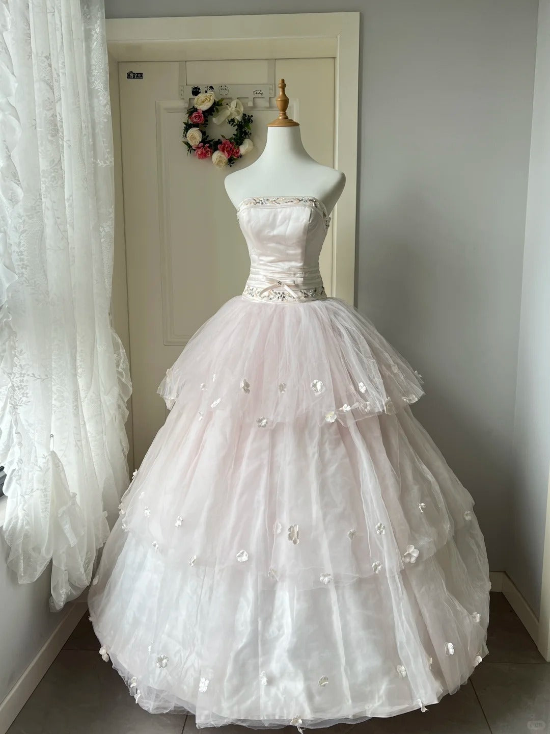 A Line Pink Prom Party Dresses Unique Long Evening Dress Vintage Princess Dress   cg25987