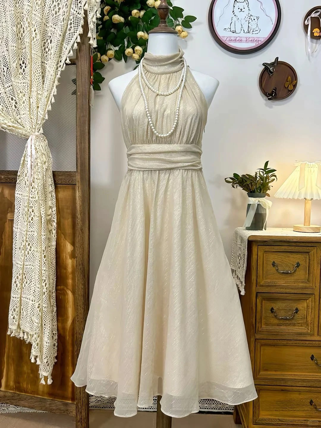 A Line Champagne Vintage Short Party Dress Cocktail Dresses Homecoming Dress     cg25832