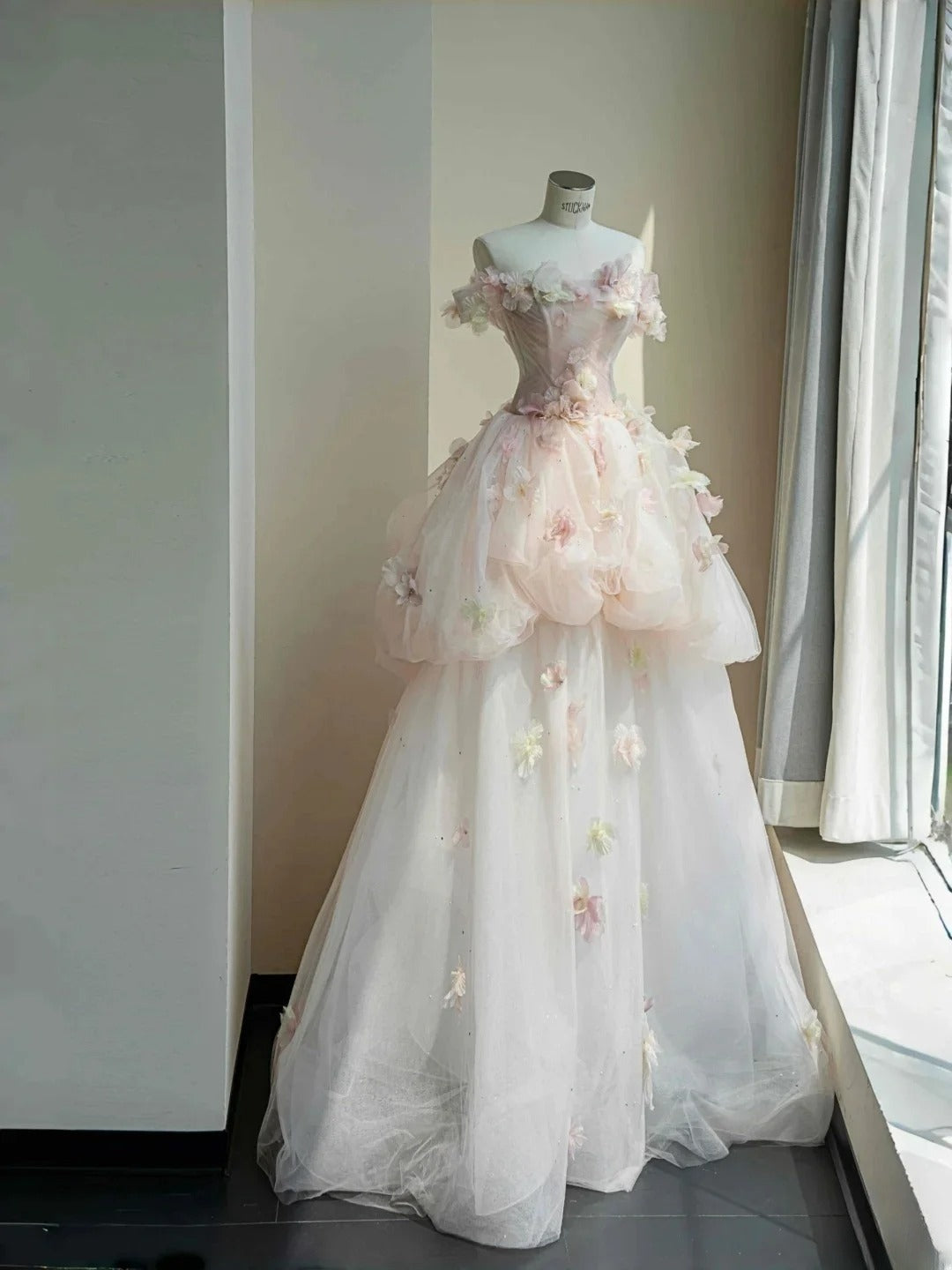 A Line Off Shoulder Long Prom Dress Unique Evening Dress    cg25562