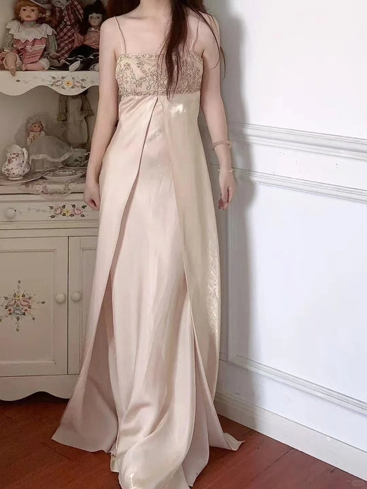 A Line Vintage Long Party Dress Evening Dress Prom Dresses     cg25696