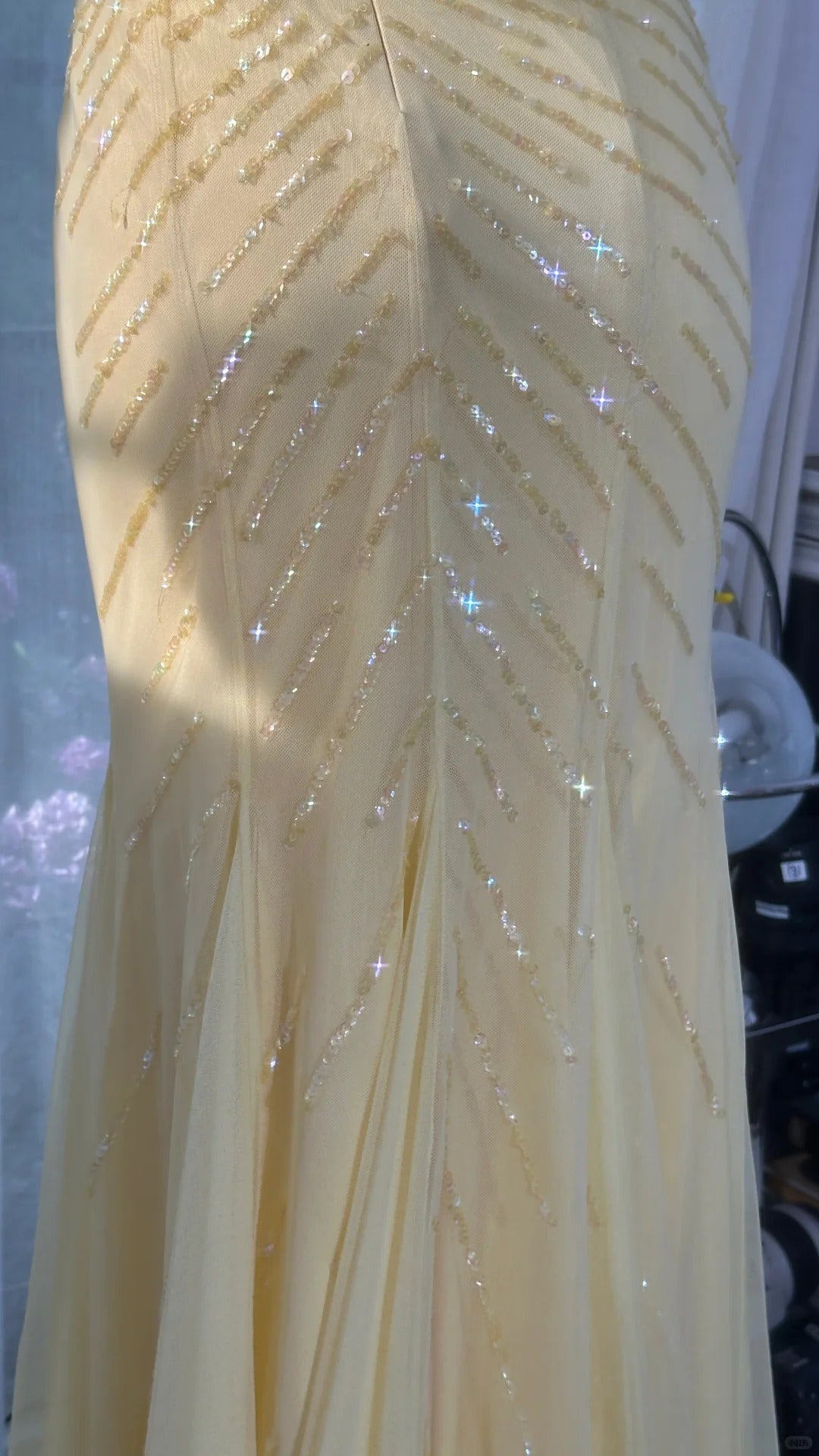 Yellow Prom Party Dresses Unique Evening Dress Vintage Princess Dress   cg26031