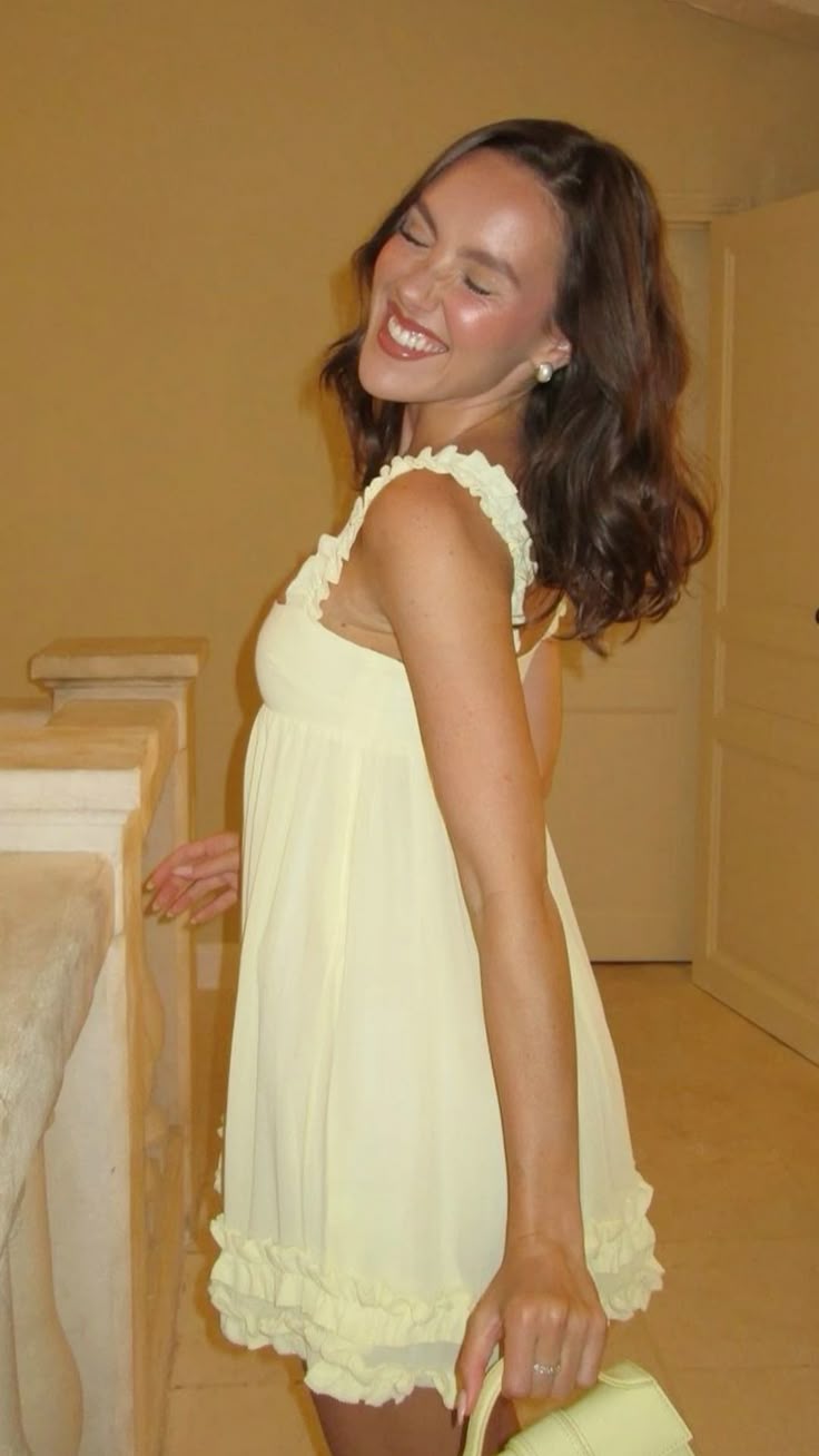 A Line Yellow Chiffon Short Party Dress Cocktail Dresses Homecoming Dress     cg25739