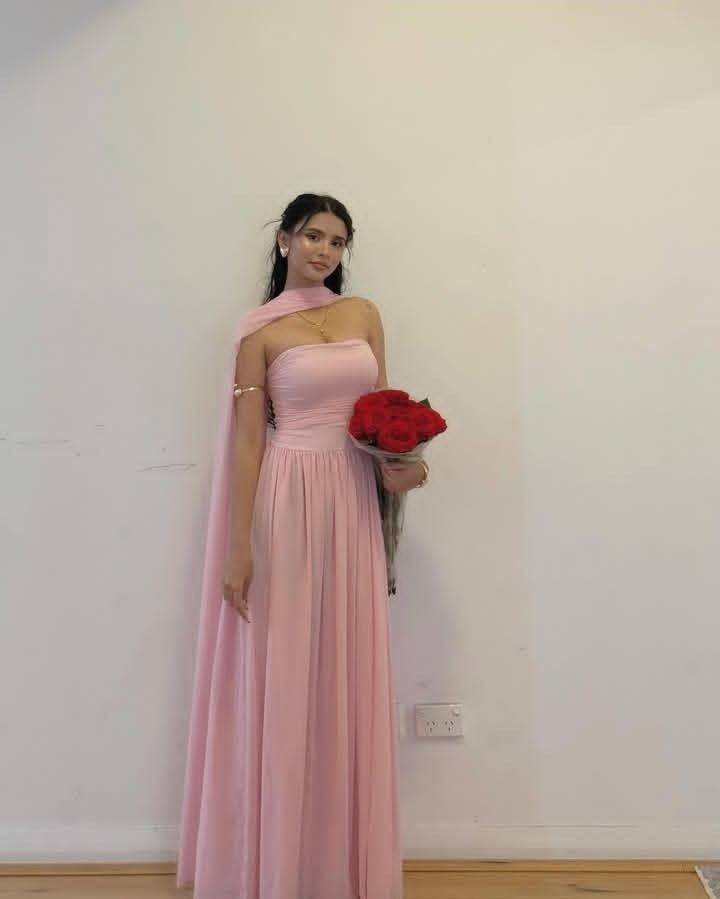 Pretty A-Line Pink Long Prom Dresses Formal Evening Dress    cg25866