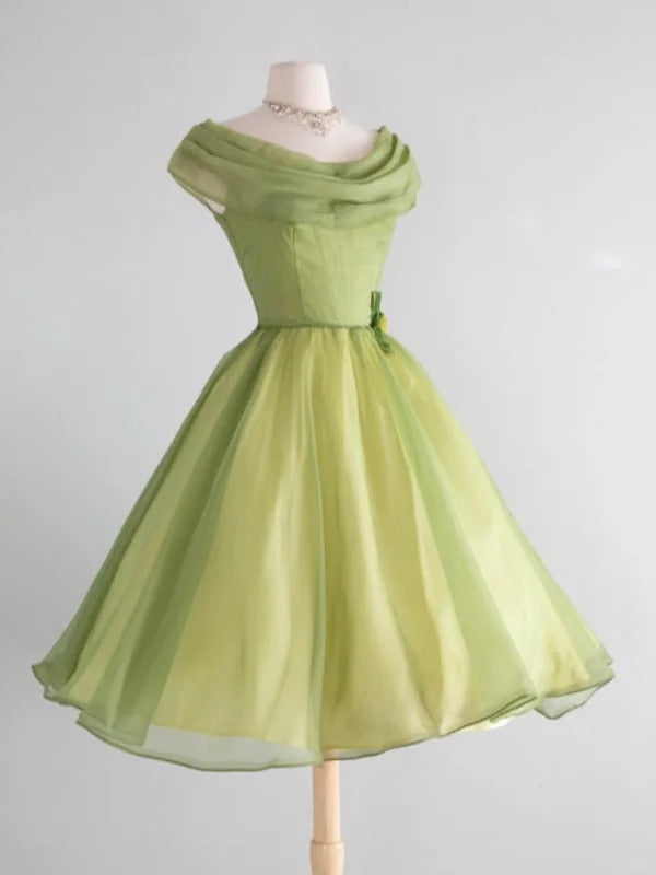 A Line Green Off Shoulder Short Party Dress Short Evening Dress      cg25560