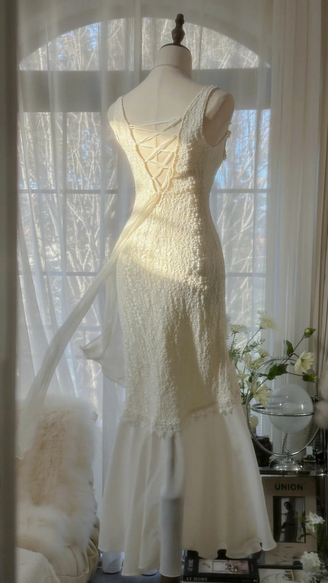 Vintage Evening Dresses, Ivory Sleeveless Party Gowns  cg25522