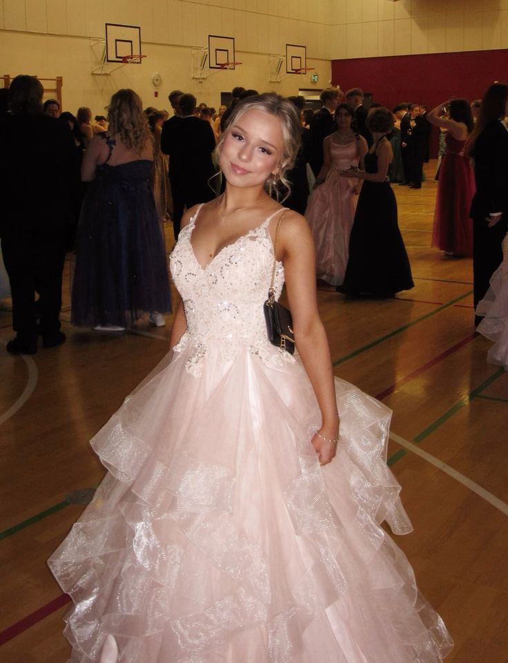 Pretty A-Line Straps Pink Tulle Lace Long Prom Dresses Formal Evening Dress    cg25862