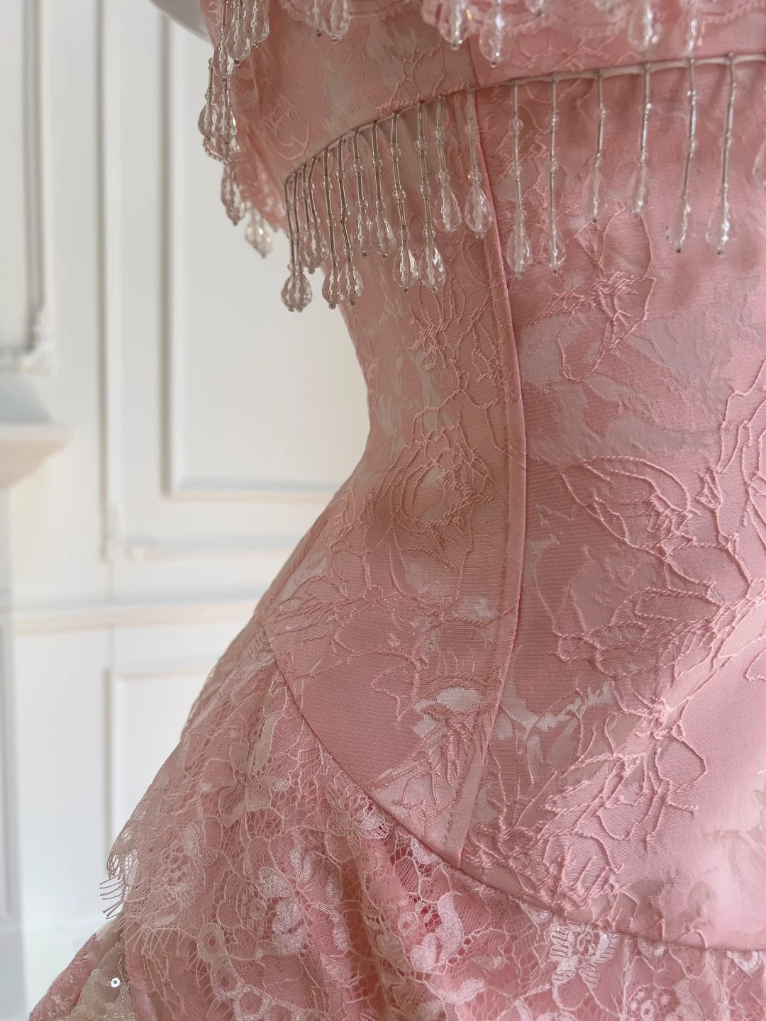 Pink Prom Party Dresses Unique Evening Dress Vintage Princess Dress   cg26007