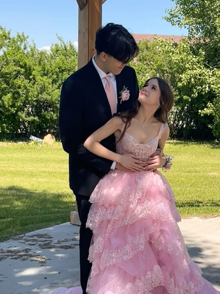 Pretty A-Line Straps Pink Lace Long Prom Dresses Formal Evening Dress    cg25860