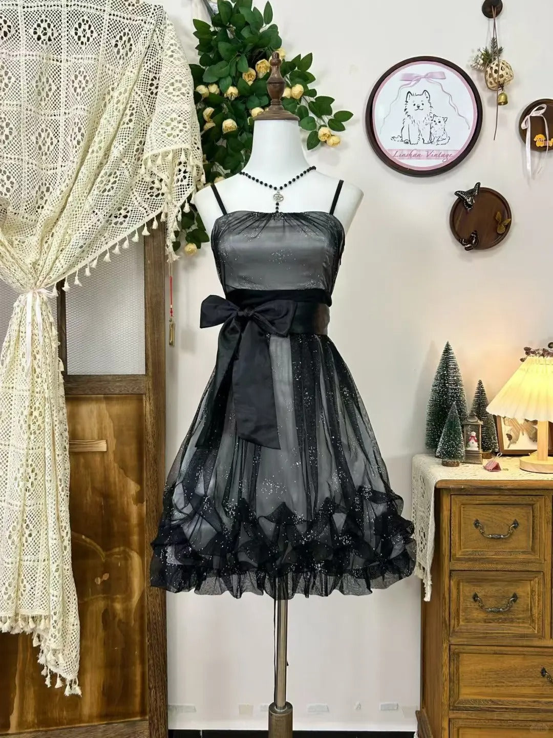 A Line Black Vintage Short Party Dress Cocktail Dresses Homecoming Dress     cg25808