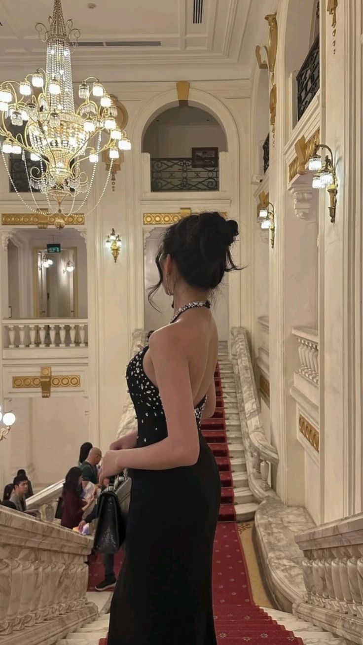 Black Mermaid Halter Long Prom Party Dresses Formal Evening Dress    cg25877