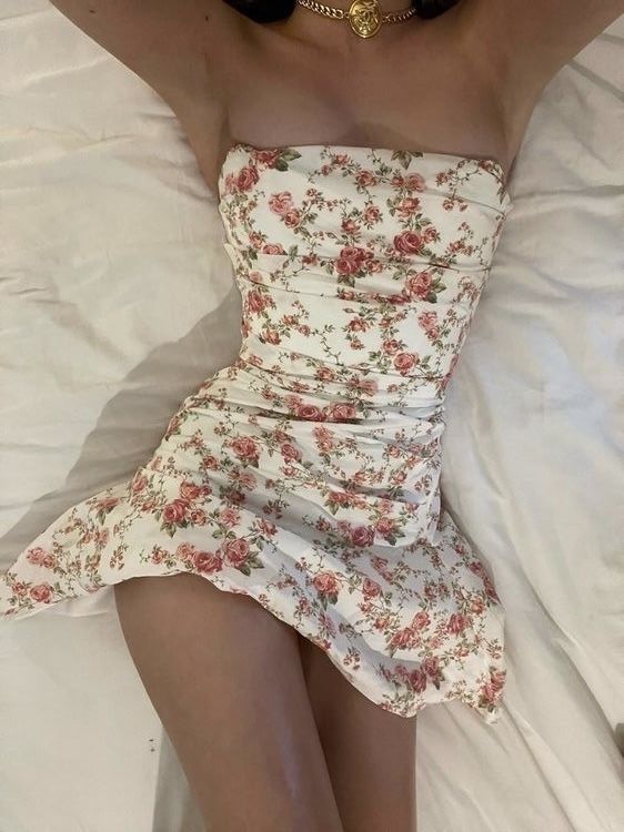 New Arrival Strapless Floral Print Homecoming Dress Party Dress    cg25994