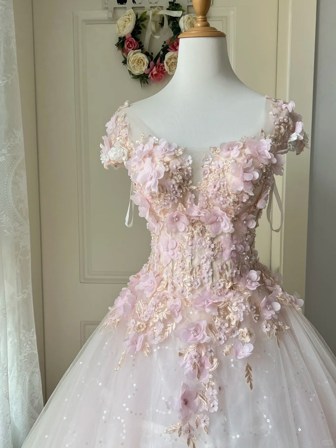 A Line Pink Prom Party Dresses Unique Long Evening Dress   cg25982