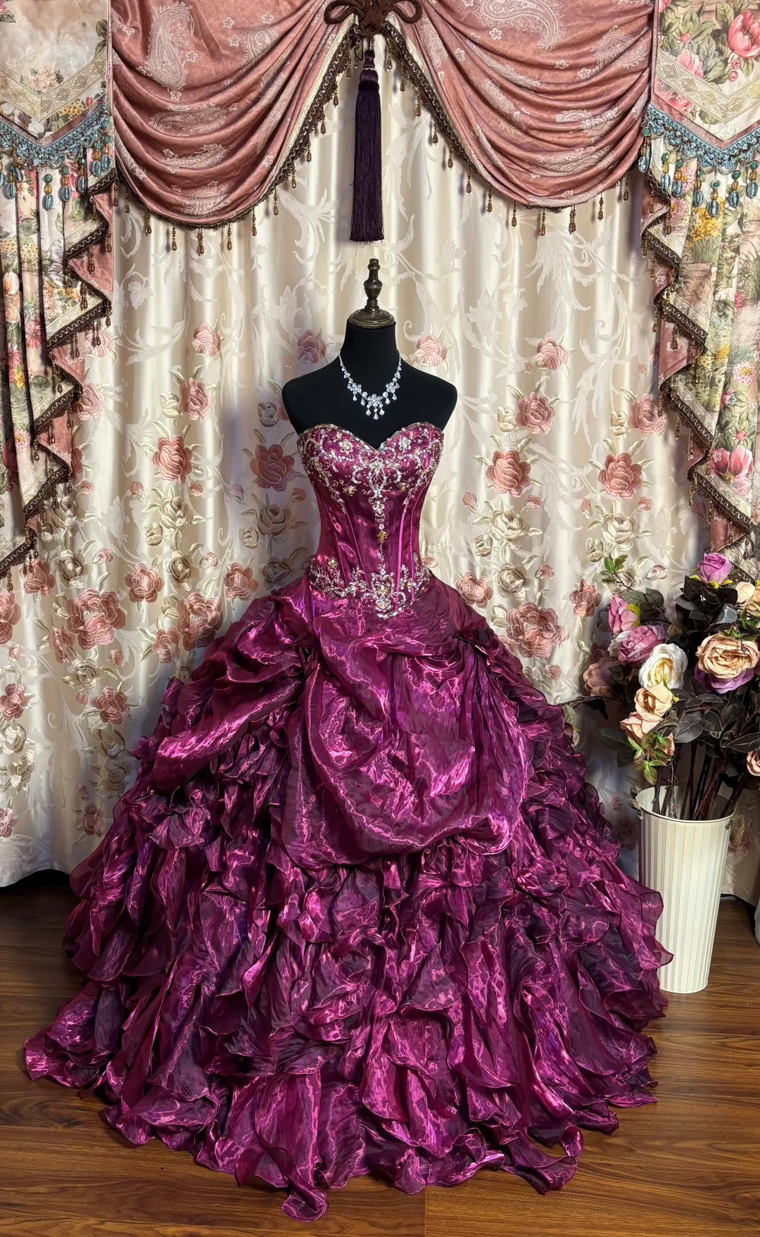 A Line Long Ball Gown Quinceanera Dress Unique Long Evening Dress    cg25549