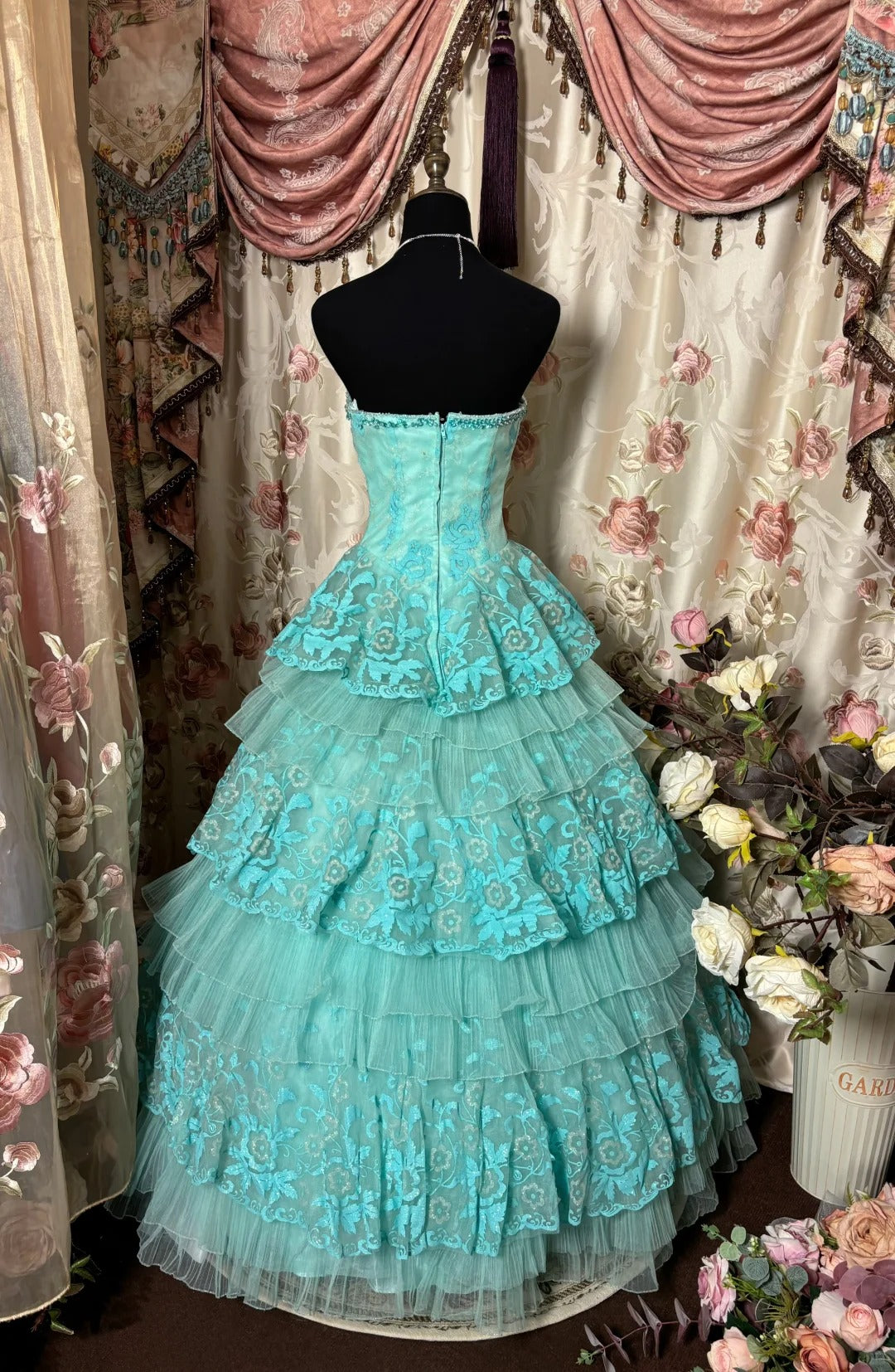 A Line Long Ball Gown Quinceanera Dress Unique Long Evening Dress    cg25548