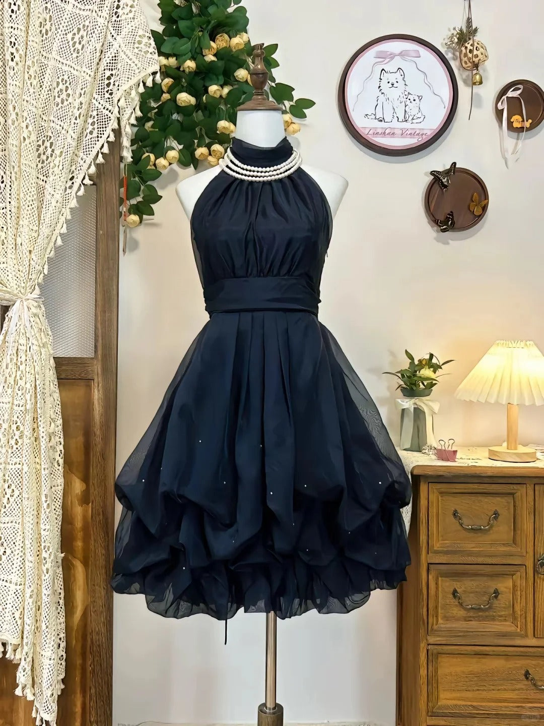 A Line Black Vintage Short Party Dress Cocktail Dresses Homecoming Dress     cg25826