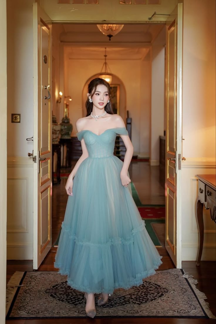 Off Shoulder Tulle Evening Dresses, Sleeveless Prom Party Gowns  cg25583