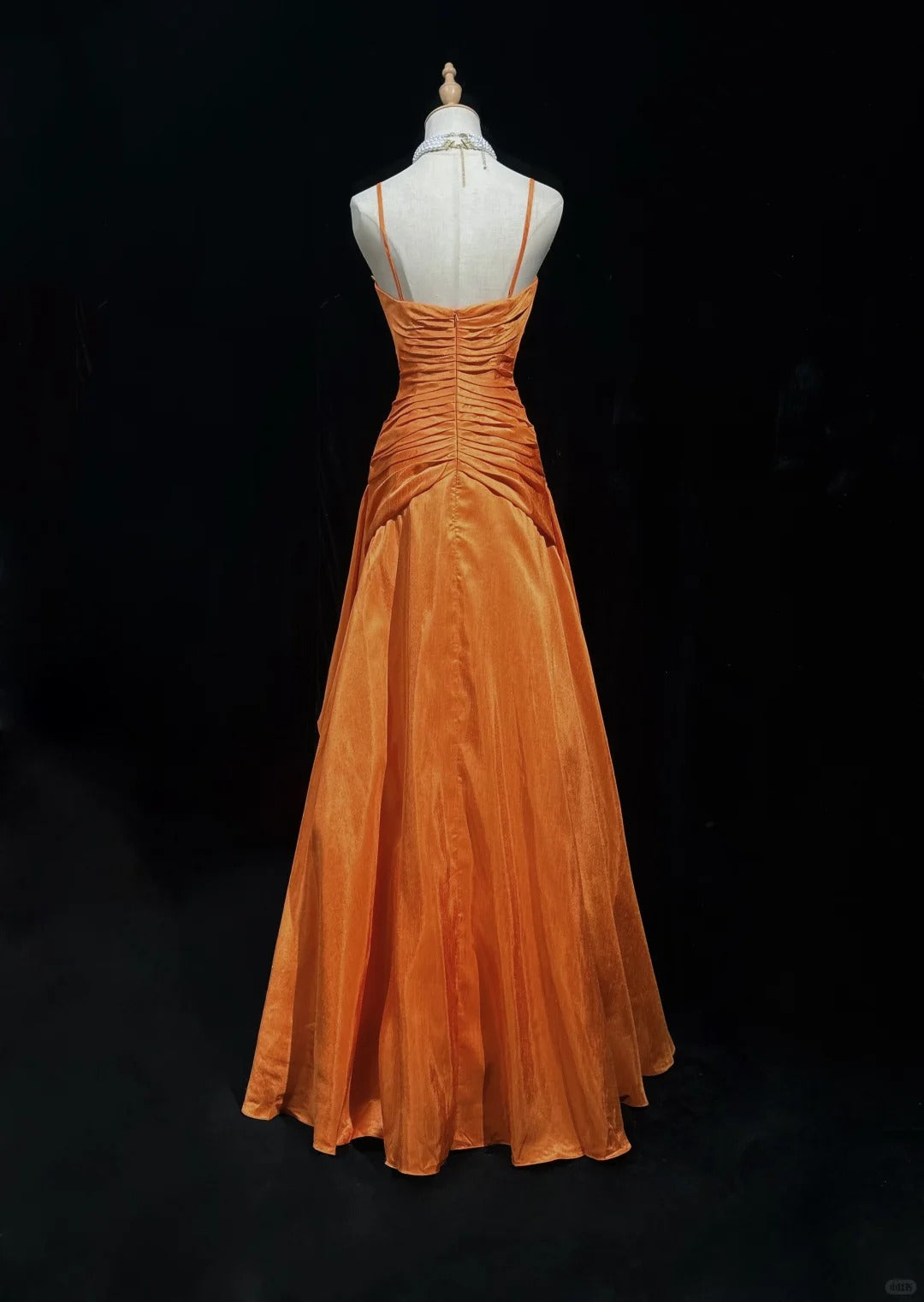 A Line Orange Formal Dress Vintage Long Party Dress Evening Dress Prom Dresses     cg25718