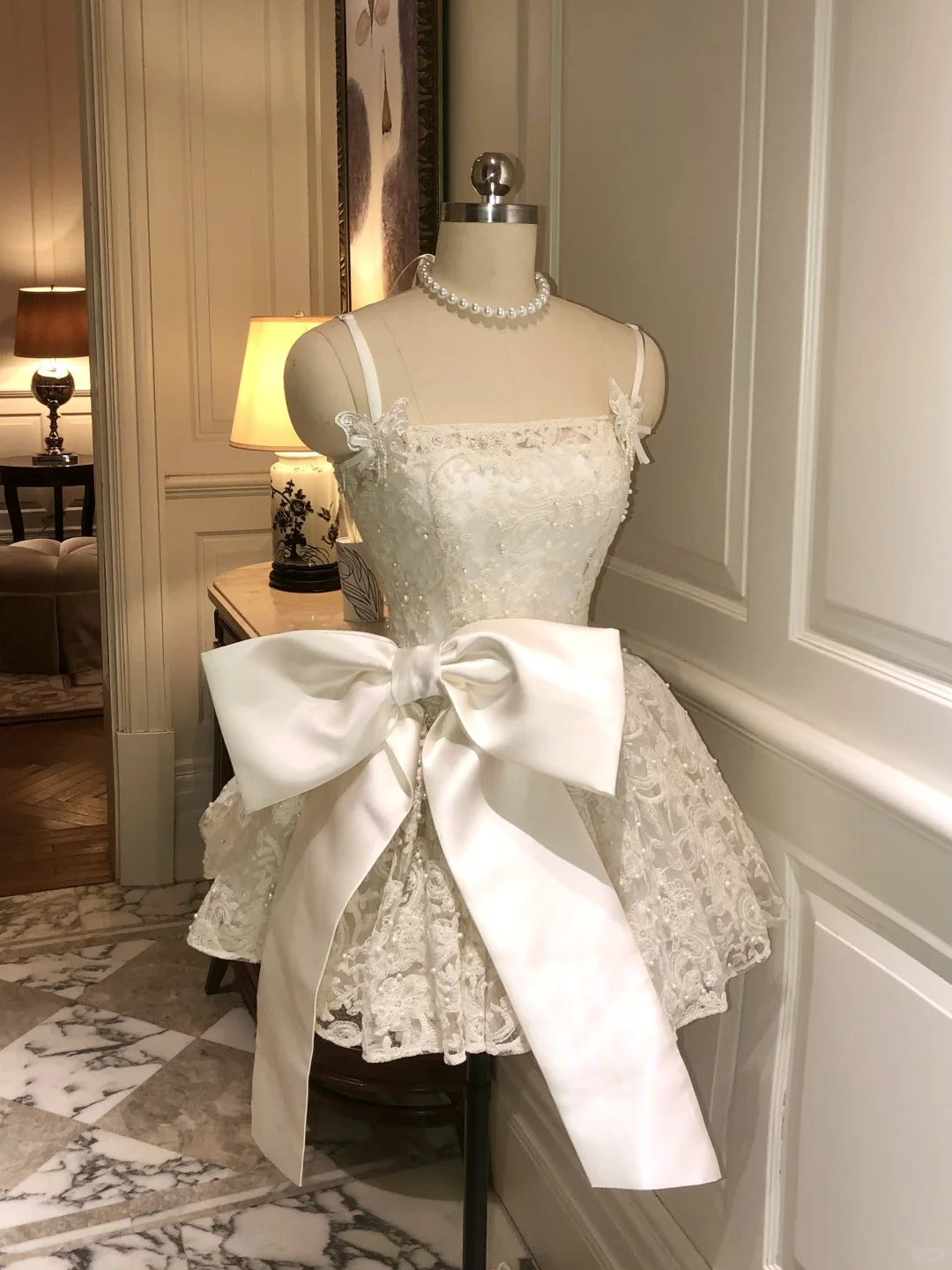 A Line Lace Short Party Dress Short Evening Dress      cg25553