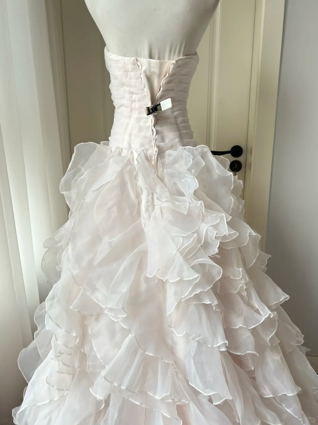 A Line Light Pink Strapless Prom Party Dresses Unique Long Evening Dress Vintage Princess Dress   cg25989