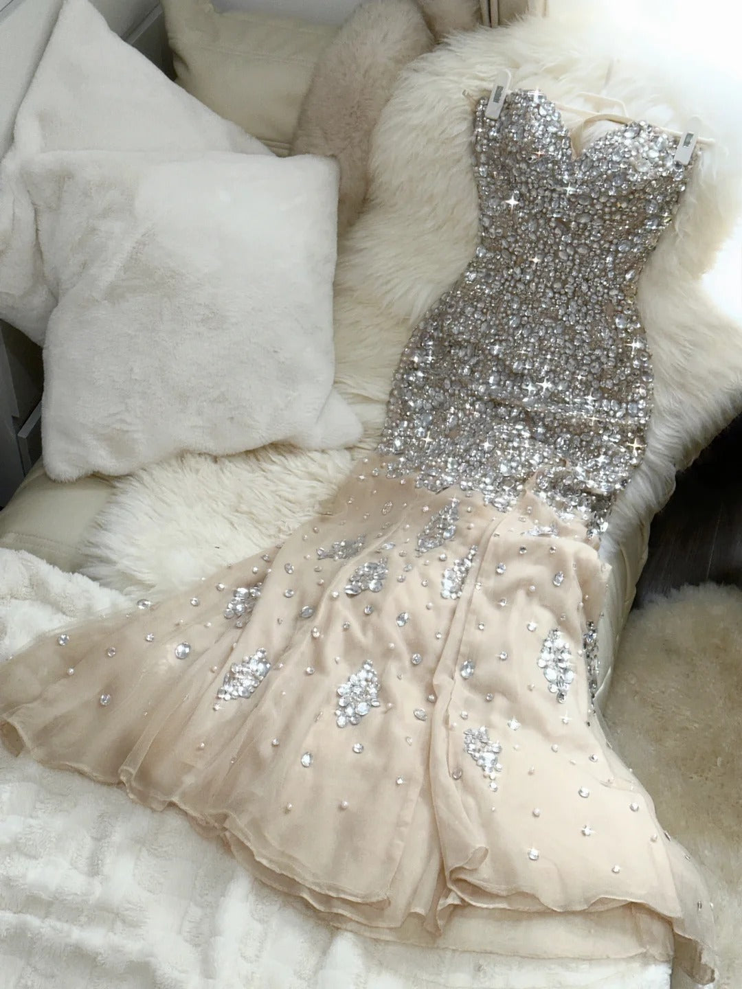 Mermaid Vintage Evening Dresses, Sleeveless Long Party Gowns  cg25508