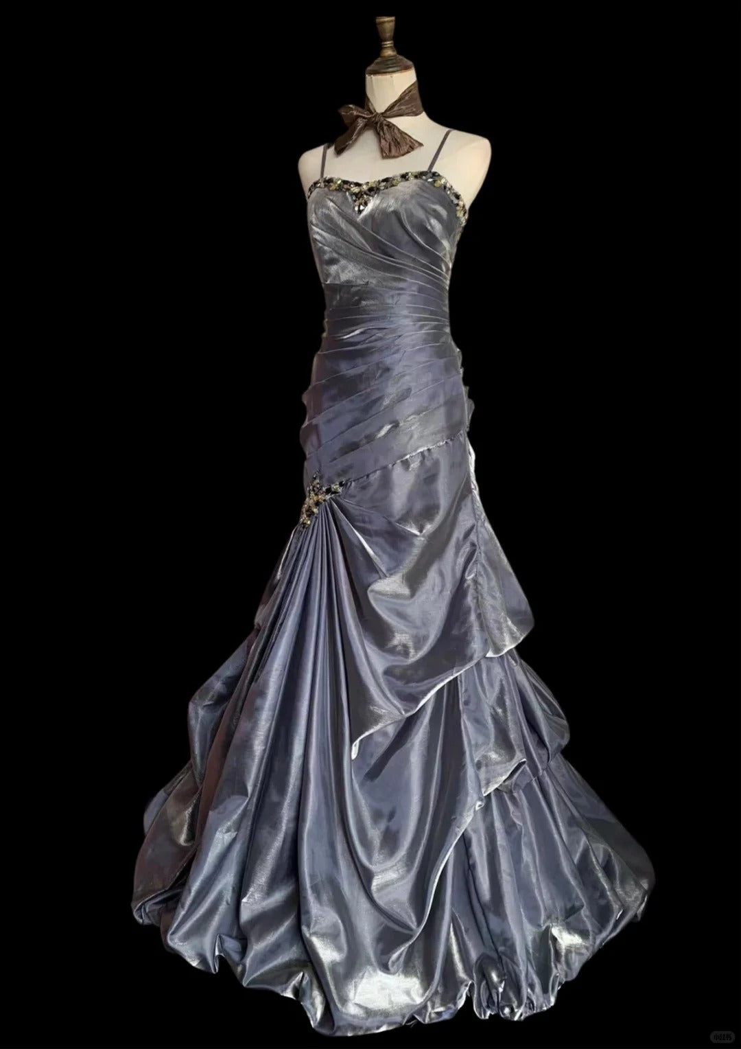 Mermaid Gray Prom Party Dresses Unique Long Evening Dress   cg25934