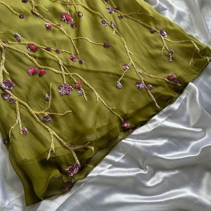 vintage floral dress Long Prom Dress Party Gown Evening Dress      cg25231