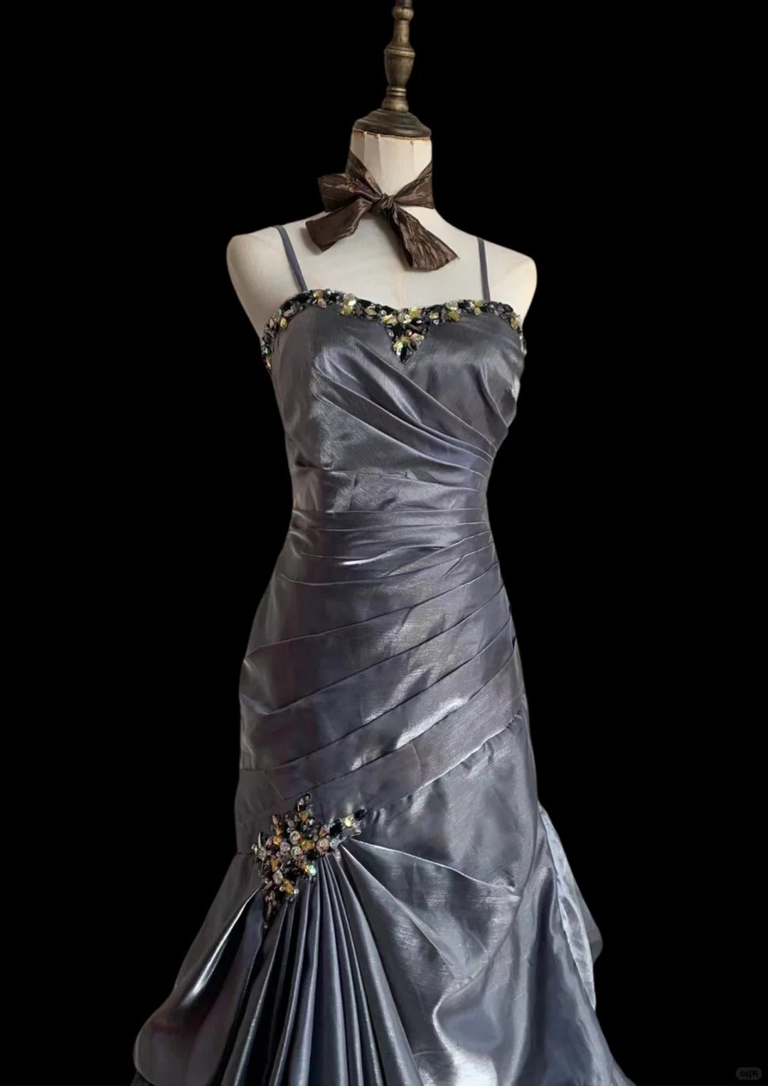 Mermaid Gray Prom Party Dresses Unique Long Evening Dress   cg25934