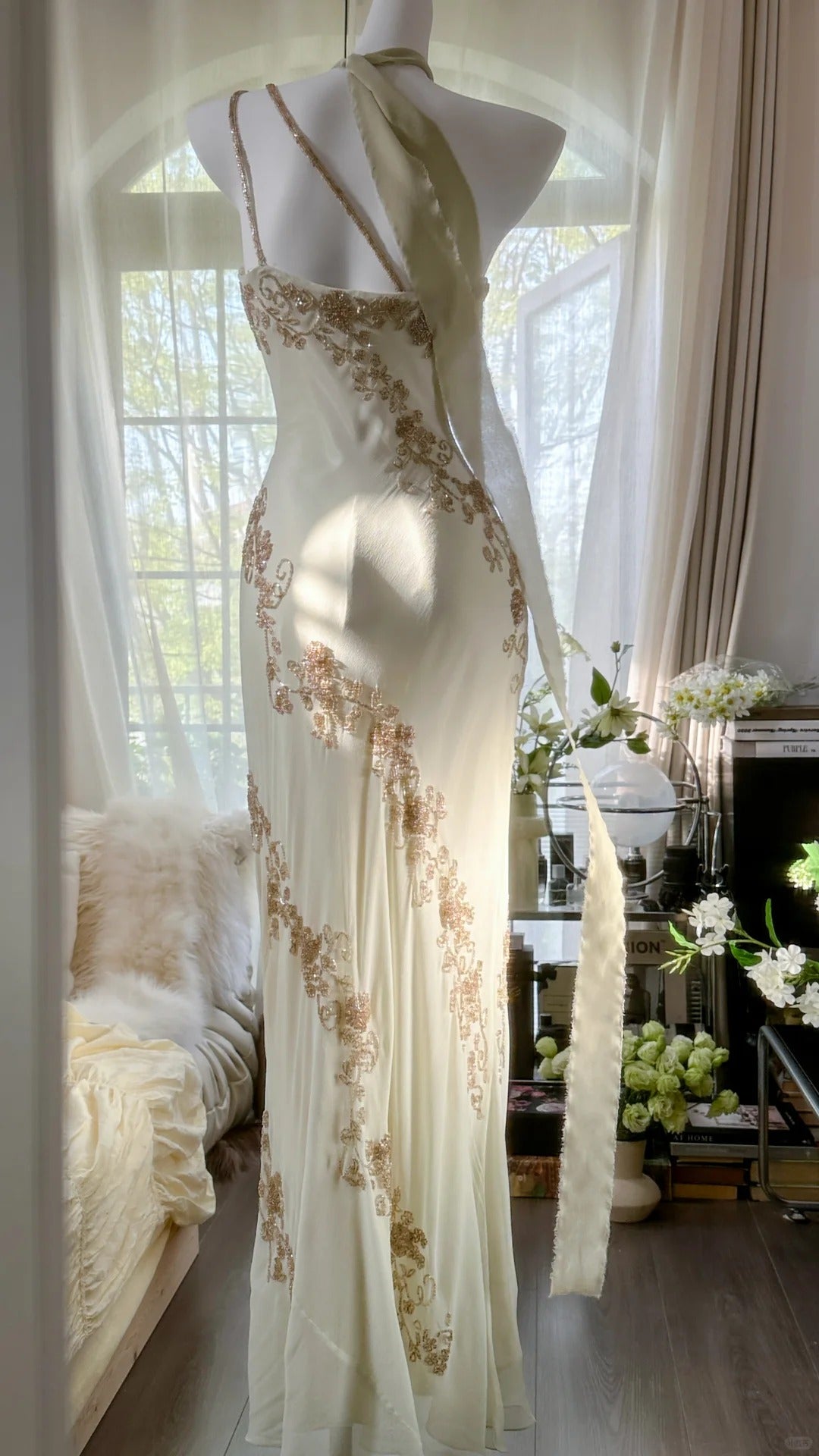 Vintage Evening Dresses, Unique Sleeveless Party Gowns  cg25528