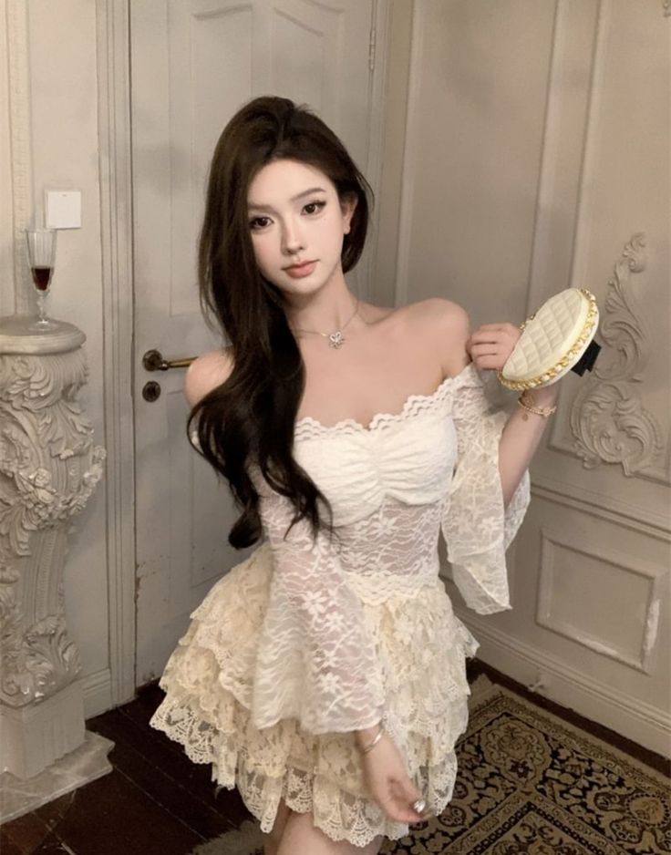 Ivory Lace Cocktail Dresses Homecoming Dress Short Prom Dress Party Dress    cg26034