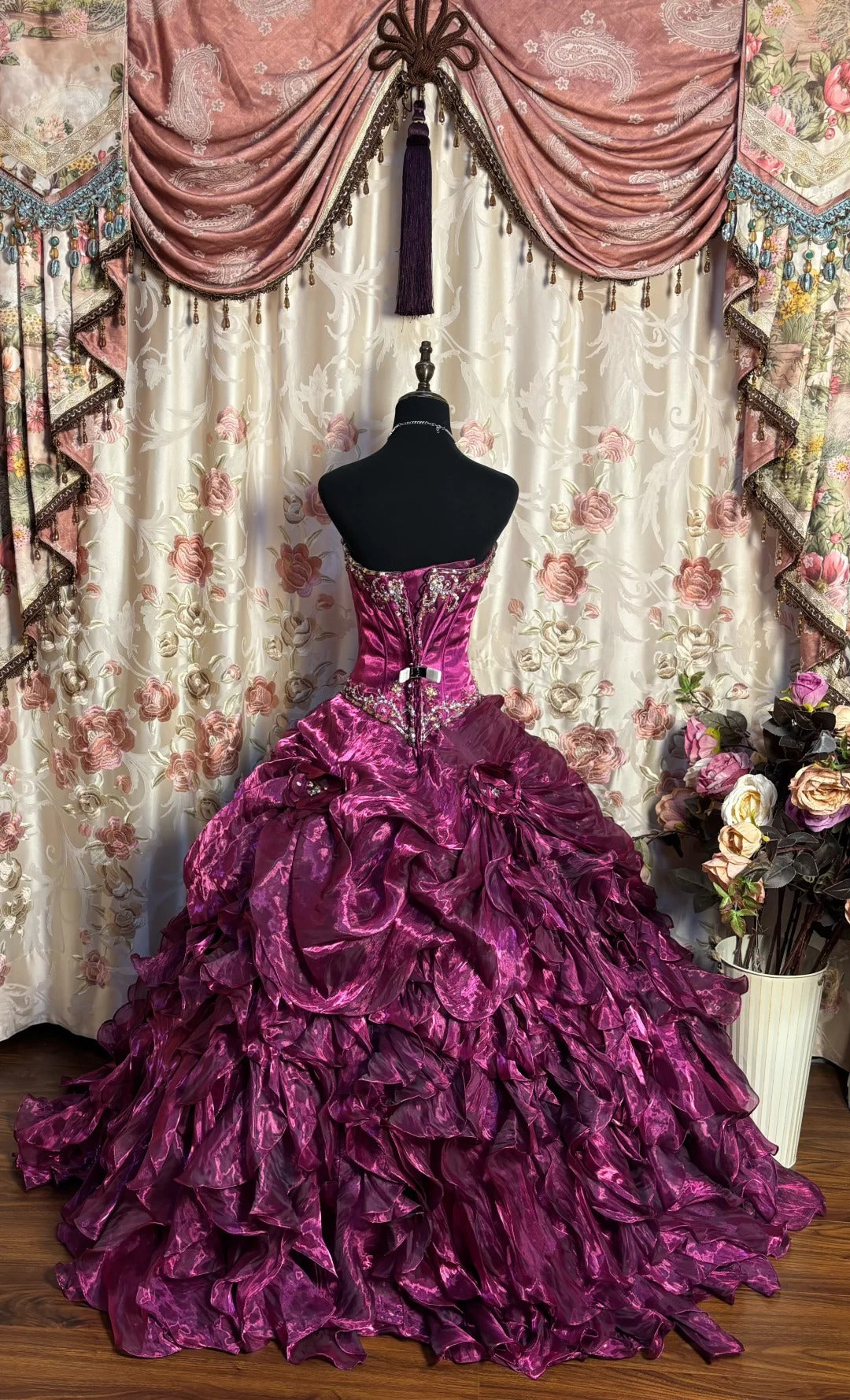 A Line Long Ball Gown Quinceanera Dress Unique Long Evening Dress    cg25549