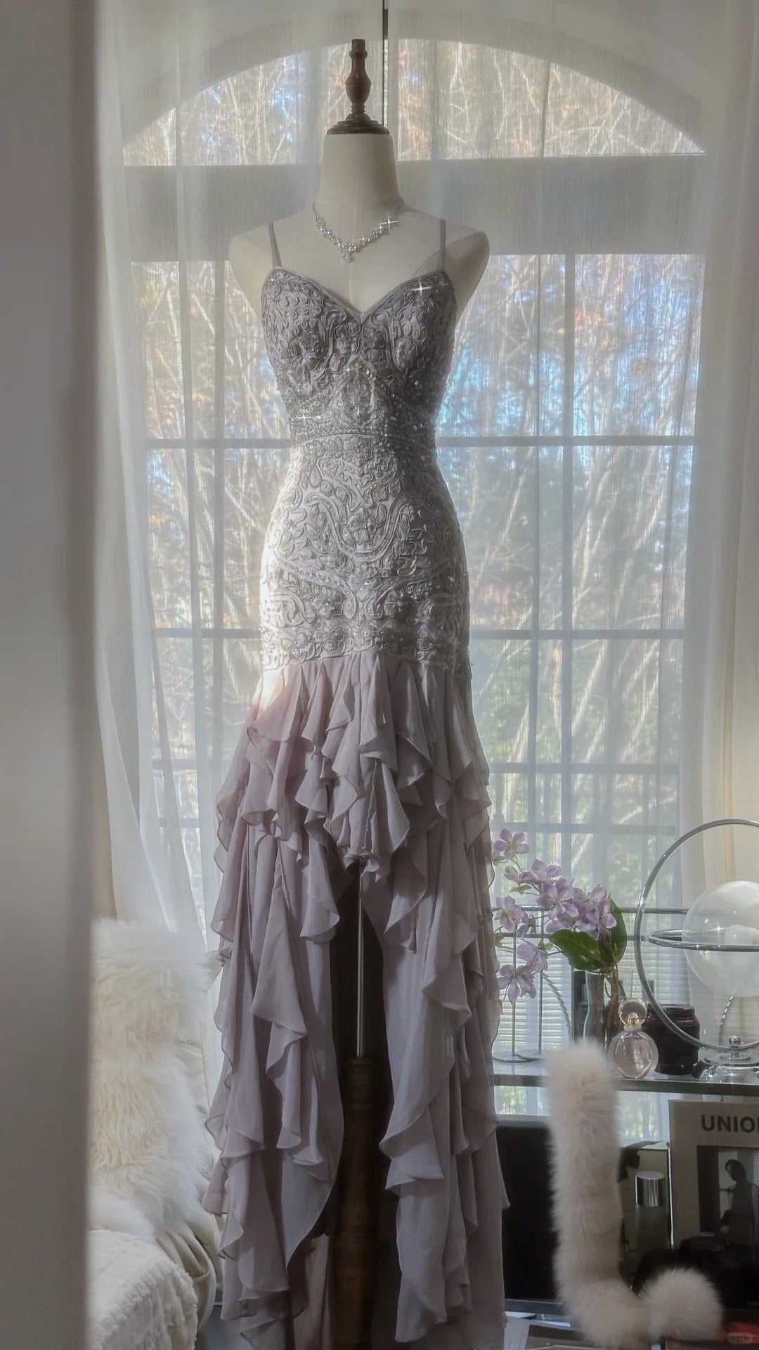 Vintage Evening Dresses, Sleeveless Long Party Gowns  cg25519