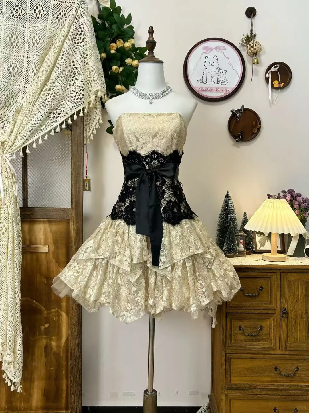 A Line Black Lace Vintage Short Party Dress Cocktail Dresses Homecoming Dress     cg25825