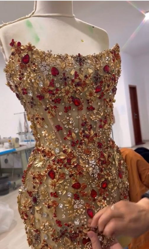 Sheath Strapless Beads Gold Mini Short Formal Dresses Middle School Cocktail Dress Outfits cg26089