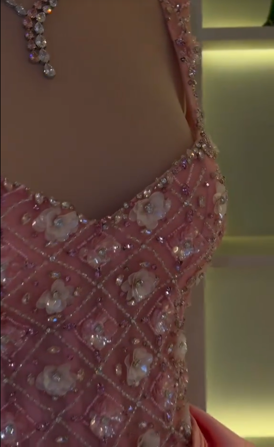 Pink Elegant Evening Dresses, Sleeveless Party Prom Dress, Formal Dress    cg25468