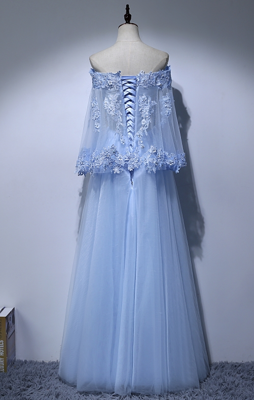Charming Sky Blue Evening prom Dresses cg5403